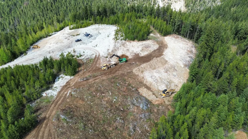 Quartz mine site.